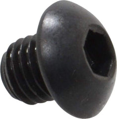 Holo-Krome - 1/4-28 UNF Hex Socket Drive, Button Screw - Alloy Steel, Black Oxide Finish, Fully Threaded, 1/4" Length Under Head - USA Tool & Supply