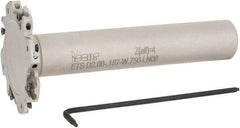 Iscar - Shank Connection, 3/16" Cutting Width, 5/8" Depth of Cut, 2" Cutter Diam, 4 Tooth Indexable Slotting Cutter - 3/4" Shank Diam, ETS-LN08 Toolholder, LNET Insert, Right Hand Cutting Direction - USA Tool & Supply