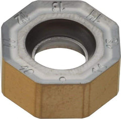 Iscar - ONHU050500 PL Grade IC330 Carbide Milling Insert - TiCN/TiN Finish, 0.2047" Thick, 13mm Inscribed Circle - USA Tool & Supply