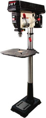 Jet - 16-1/2" Swing, Variable Speed Pulley Drill Press - Variable Speed, 3/4 hp, Single Phase - USA Tool & Supply