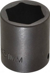 Proto - 1/2" Drive 31mm Standard Impact Socket - 6 Points, 2" OAL - USA Tool & Supply