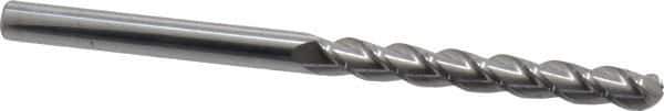 Accupro - 3/8" Diam, 3" LOC, 3 Flute Solid Carbide Ball End Mill - Uncoated, Single End, 6" OAL, 3/8" Shank Diam, Spiral Flute - USA Tool & Supply