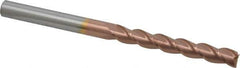 Accupro - 7/16", 3" LOC, 7/16" Shank Diam, 6" OAL, 3 Flute, Solid Carbide Square End Mill - Single End, TiCN Finish, Spiral Flute, 40° Helix, Centercutting, Right Hand Cut, Right Hand Flute - USA Tool & Supply
