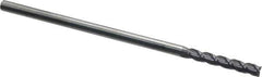 Accupro - 1/4", 1-1/2" LOC, 1/4" Shank Diam, 6" OAL, 3 Flute, Solid Carbide Square End Mill - Single End, AlTiN Finish, Spiral Flute, 40° Helix, Centercutting, Right Hand Cut, Right Hand Flute - USA Tool & Supply