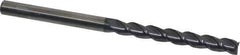Accupro - 3/8", 3" LOC, 3/8" Shank Diam, 6" OAL, 3 Flute, Solid Carbide Square End Mill - Single End, AlTiN Finish, Spiral Flute, 40° Helix, Centercutting, Right Hand Cut, Right Hand Flute - USA Tool & Supply