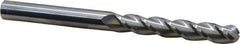 Accupro - 1/2" Diam, 3" LOC, 3 Flute Solid Carbide Ball End Mill - Uncoated, Single End, 6" OAL, 1/2" Shank Diam, Spiral Flute - USA Tool & Supply