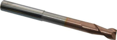 Accupro - 3/8", 3/4" LOC, 3/8" Shank Diam, 4" OAL, 2 Flute, Solid Carbide Square End Mill - Single End, TiCN Finish, Spiral Flute, 40° Helix, Centercutting, Right Hand Cut, Right Hand Flute - USA Tool & Supply