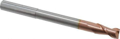 Accupro - 1/2", 1-1/8" LOC, 1/2" Shank Diam, 6" OAL, 2 Flute, Solid Carbide Square End Mill - Single End, TiCN Finish, Spiral Flute, 40° Helix, Centercutting, Right Hand Cut, Right Hand Flute - USA Tool & Supply