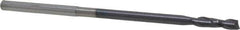 Accupro - 1/8", 1/2" LOC, 1/8" Shank Diam, 3" OAL, 2 Flute, Solid Carbide Square End Mill - Single End, AlTiN Finish, Spiral Flute, 40° Helix, Centercutting, Right Hand Cut, Right Hand Flute - USA Tool & Supply