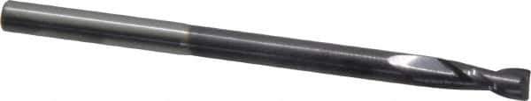Accupro - 3/16", 1/2" LOC, 3/16" Shank Diam, 3" OAL, 2 Flute, Solid Carbide Square End Mill - Single End, AlTiN Finish, Spiral Flute, 40° Helix, Centercutting, Right Hand Cut, Right Hand Flute - USA Tool & Supply