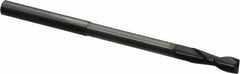 Accupro - 1/4", 3/4" LOC, 1/4" Shank Diam, 4" OAL, 2 Flute, Solid Carbide Square End Mill - Single End, AlTiN Finish, Spiral Flute, 40° Helix, Centercutting, Right Hand Cut, Right Hand Flute - USA Tool & Supply