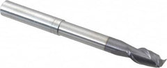 Accupro - 3/8", 3/4" LOC, 3/8" Shank Diam, 4" OAL, 2 Flute, Solid Carbide Square End Mill - USA Tool & Supply