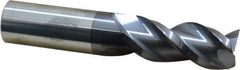 Accupro - 3/4", 1-5/8" LOC, 3/4" Shank Diam, 4" OAL, 3 Flute, Solid Carbide Square End Mill - Single End, AlTiN Finish, Spiral Flute, 40° Helix, Centercutting, Right Hand Cut, Right Hand Flute - USA Tool & Supply