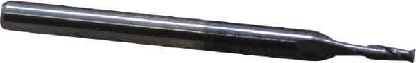 Accupro - 1.5mm, 5mm LOC, 3mm Shank Diam, 38mm OAL, 2 Flute, Solid Carbide Square End Mill - Single End, AlTiN Finish, Spiral Flute, 30° Helix, Centercutting, Right Hand Cut, Right Hand Flute - USA Tool & Supply