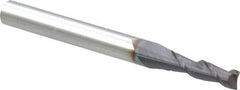 Accupro - 4.5mm, 16mm LOC, 6mm Shank Diam, 63mm OAL, 2 Flute, Solid Carbide Square End Mill - Single End, AlTiN Finish, Spiral Flute, 40° Helix, Centercutting, Right Hand Cut, Right Hand Flute - USA Tool & Supply