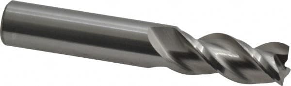 Accupro - 7/16" Diam 3 Flute Solid Carbide 0.02" Corner Radius End Mill - USA Tool & Supply
