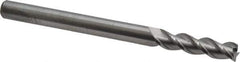 Accupro - 5/16", 3 Flute, Single End, Solid Carbide, 0.015" Corner Radius End Mill - 4" OAL, 40° Helix, Right Hand Flute, 1-1/4" LOC, Right Hand Cut - USA Tool & Supply