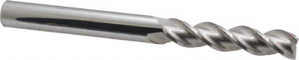 Accupro - 9/16", 3 Flute, Single End, Solid Carbide, 0.025" Corner Radius End Mill - 6" OAL, 40° Helix, Right Hand Flute, 2-1/2" LOC, Right Hand Cut - USA Tool & Supply