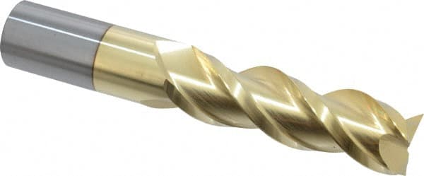 Accupro - 1", 3-3/8" LOC, 1" Shank Diam, 6" OAL, 3 Flute, Solid Carbide Square End Mill - USA Tool & Supply