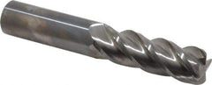 Accupro - 1", 4 Flute, Single End, Solid Carbide, 1/8" Corner Radius End Mill - 6" OAL, 40° Helix, Right Hand Flute, 3" LOC, Right Hand Cut - USA Tool & Supply