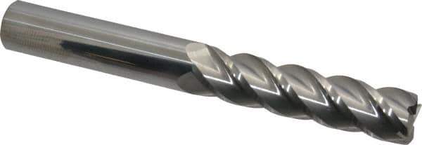 Accupro - 3/4", 4 Flute, Single End, Solid Carbide, 0.06" Corner Radius End Mill - 6" OAL, 40° Helix, Right Hand Flute, 3" LOC, Right Hand Cut - USA Tool & Supply