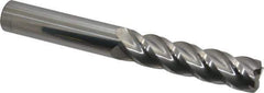 Accupro - 3/4", 4 Flute, Single End, Solid Carbide, 0.09" Corner Radius End Mill - 6" OAL, 40° Helix, Right Hand Flute, 3" LOC, Right Hand Cut - USA Tool & Supply