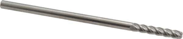 Accupro - 3/16", 4 Flute, Single End, Solid Carbide, 0.06" Corner Radius End Mill - 4" OAL, 40° Helix, Right Hand Flute, 1" LOC, Right Hand Cut - USA Tool & Supply