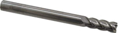 Accupro - 3/8", 4 Flute, Single End, Solid Carbide, 0.01" Corner Radius End Mill - 4" OAL, 40° Helix, Right Hand Flute, 1" LOC, Right Hand Cut - USA Tool & Supply