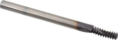 Allied Machine and Engineering - 1/4-20 UNC, 0.18" Cutting Diam, 3 Flute, Solid Carbide Helical Flute Thread Mill - Internal Thread, 1/2" LOC, 2-1/2" OAL, 3/16" Shank Diam - USA Tool & Supply