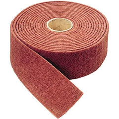 WALTER Surface Technologies - 30' Long x 4" Wide Nonwoven Roll - Coarse Grade, Tan, Aluminum Oxide - USA Tool & Supply