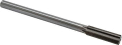 Interstate - 0.697" High Speed Steel Chucking Reamer - Straight Flute, 9/16" Straight Shank, 2-1/4" Flute Length, 9" OAL - USA Tool & Supply