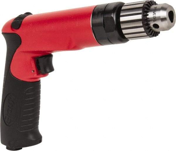 Sioux Tools - 3/8" Reversible Keyed Chuck - Pistol Grip Handle, 2,000 RPM, 14.16 LPS, 30 CFM, 1 hp - USA Tool & Supply