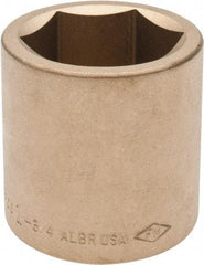 Ampco - 1-3/4", 3/4" Drive, Standard Hand Socket - 6 Points, 2-9/16" OAL, Aluminum Bronze - USA Tool & Supply