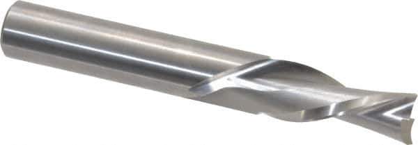 Onsrud - 1/2" Cutting Diam x 1-1/4" Length of Cut, 2 Flute, Downcut Spiral Router Bit - Uncoated, Right Hand Cut, Solid Carbide, 3-1/2" OAL x 1/2" Shank Diam, Double Edge, 30° Helix Angle - USA Tool & Supply