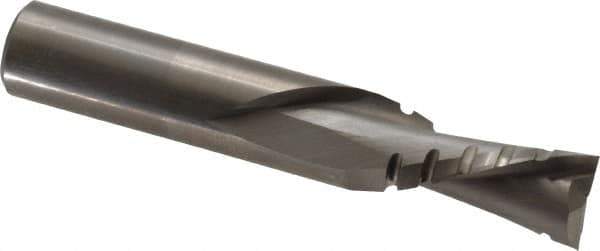 Onsrud - 1/2" Cutting Diam x 1-1/8" Length of Cut, 2 Flute, Downcut Spiral Router Bit - Uncoated, Right Hand Cut, Solid Carbide, 3" OAL x 1/2" Shank Diam, Chipbreaker, 30° Helix Angle - USA Tool & Supply