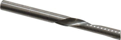 Onsrud - 1/4" Cutting Diam x 1-1/4" Length of Cut, 1 Flute, Downcut Spiral Router Bit - Uncoated, Right Hand Cut, Solid Carbide, 3" OAL x 1/4" Shank Diam, Single Edge, 22° Helix Angle - USA Tool & Supply