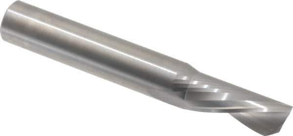 Onsrud - 1/2" Cutting Diam x 1-1/8" Length of Cut, 1 Flute, Downcut Spiral Router Bit - Uncoated, Right Hand Cut, Solid Carbide, 3-1/2" OAL x 1/2" Shank Diam, Single Edge, 22° Helix Angle - USA Tool & Supply