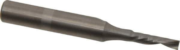 Onsrud - 1/8" Cutting Diam x 1/2" Length of Cut, 1 Flute, Downcut Spiral Router Bit - Uncoated, Right Hand Cut, Solid Carbide, 2" OAL x 1/4" Shank Diam, Single Edge, 21° Helix Angle - USA Tool & Supply