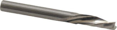 Onsrud - 1/4" Cutting Diam x 3/4" Length of Cut, 1 Flute, Downcut Spiral Router Bit - Uncoated, Right Hand Cut, Solid Carbide, 2-1/2" OAL x 1/4" Shank Diam, Single Edge, 21° Helix Angle - USA Tool & Supply