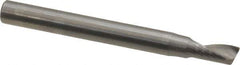 Onsrud - 7/32" Cutting Diam x 7/16" Length of Cut, 1 Flute, Upcut Spiral Router Bit - Uncoated, Right Hand Cut, Solid Carbide, 2-1/2" OAL x 1/4" Shank Diam, Single Edge, 22° Helix Angle - USA Tool & Supply