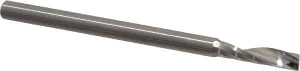 Onsrud - 1/8" Cutting Diam x 1/2" Length of Cut, 1 Flute, Upcut Spiral Router Bit - Uncoated, Right Hand Cut, Solid Carbide, 2" OAL x 1/8" Shank Diam, Single Edge, 21° Helix Angle - USA Tool & Supply