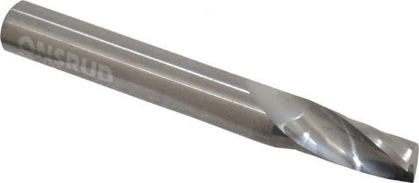 Onsrud - 3/8" Cutting Diam x 3/4" Length of Cut, 1 Flute, Upcut Spiral Router Bit - Uncoated, Right Hand Cut, Solid Carbide, 3" OAL x 3/8" Shank Diam, Single Edge, 21° Helix Angle - USA Tool & Supply