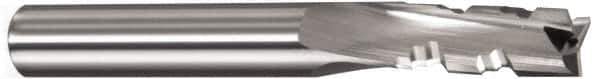 Onsrud - 1/2" Cutting Diam x 2-1/8" Length of Cut, 3 Flute, Downcut Spiral Router Bit - Uncoated, Right Hand Cut, Solid Carbide, 4-1/2" OAL x 1/2" Shank Diam, Three Edge, 10° Helix Angle - USA Tool & Supply