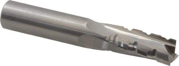 Onsrud - 1/2" Cutting Diam x 1-1/8" Length of Cut, 3 Flute, Upcut Spiral Router Bit - Uncoated, Right Hand Cut, Solid Carbide, 3" OAL x 1/2" Shank Diam, Three Edge, 10° Helix Angle - USA Tool & Supply