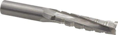 Onsrud - 1/2" Cutting Diam x 2-1/8" Length of Cut, 3 Flute, Upcut Spiral Router Bit - Uncoated, Right Hand Cut, Solid Carbide, 4" OAL x 1/2" Shank Diam, Three Edge, 10° Helix Angle - USA Tool & Supply