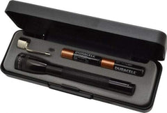 Mag-Lite - Krypton Bulb, 9 Lumens, Mini Flashlight - Black Aluminum Body, 2 AAA Alkaline Batteries Included - USA Tool & Supply