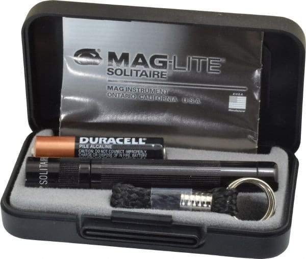 Mag-Lite - Krypton Bulb, Mini Flashlight - Black Aluminum Body, 1 AAA Alkaline Battery Included - USA Tool & Supply