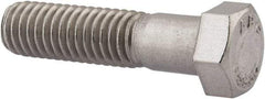 Value Collection - 7/16-14 UNC, 1-3/4" Length Under Head Hex Head Cap Screw - Partially Threaded, Grade 18-8 Stainless Steel, Uncoated, 5/8" Hex - USA Tool & Supply