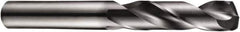 DORMER - 6.8mm 140° Spiral Flute Solid Carbide Screw Machine Drill Bit - TiAlN Finish, Right Hand Cut, 34mm Flute Length, 79mm OAL, Four Facet Split Point, Straight Shank, Through Coolant - USA Tool & Supply