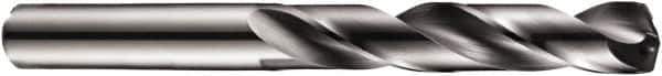 DORMER - 9.1mm 140° Solid Carbide Jobber Drill - TiAlN Finish, Right Hand Cut, Straight Shank, 103mm OAL, Four Facet Split Point - USA Tool & Supply